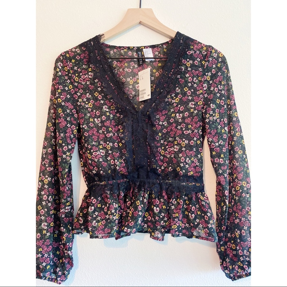 H&M Floral Lace Blouse